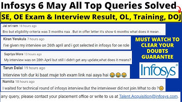 Infosys All Queries Solved in One Video - SE & OE Exam Mail, Result | Interview Mail & Result, OL JL