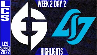 EG vs CLG Highlights | LCS Summer 2022 W2D2 | Evil Geniuses vs Counter Logic Gaming