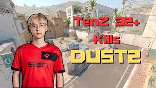 DUST2! TENZ 32+ KILLS  COMPETITIVE RANKED POV GAMEPLAY [Full Match VOD]