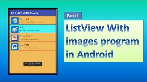 ListView With images program in Android, part 3,#55