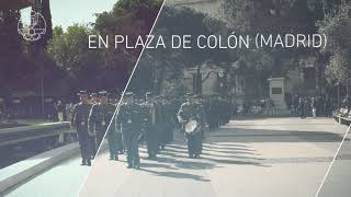 Izado de bandera en Plaza de Colón 15 de julio