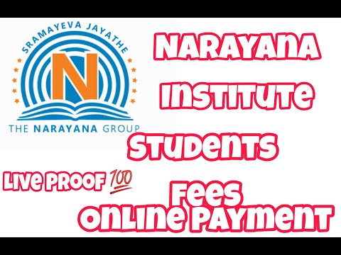 Pay Narayana Institute Student Fees online || How to pay Narayana Student Frees online || Live Proof