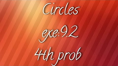 A.P/T.S 10th maths- Tangents and Secants to a circle- exe:9.2 - 4th problem