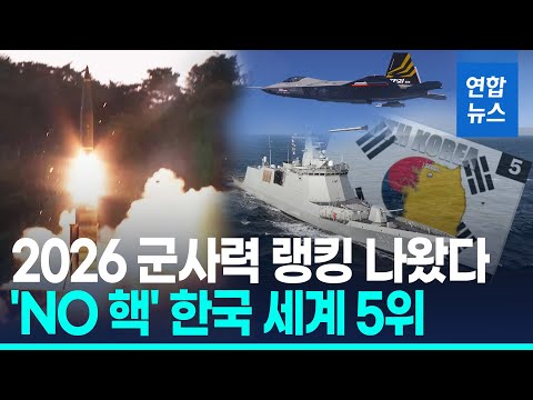 핵무기 없는 한국 '군사력 파워' 3년 연속 세계 5위…북한 31위/ 연합뉴스 (Yonhapnews)