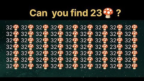 Can you find"23🍄"||😍||#opticalillusion #braintest #iqtest  #youtube #trending #puzzle #iq