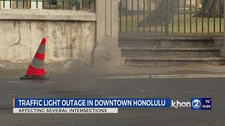 Traffic lights not working in downtown Honolulu