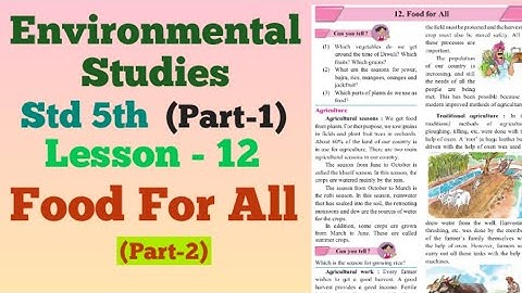 5th Class | EVS.1 | Lesson 12 (Part.2) Food for All | Maharashtra Board.