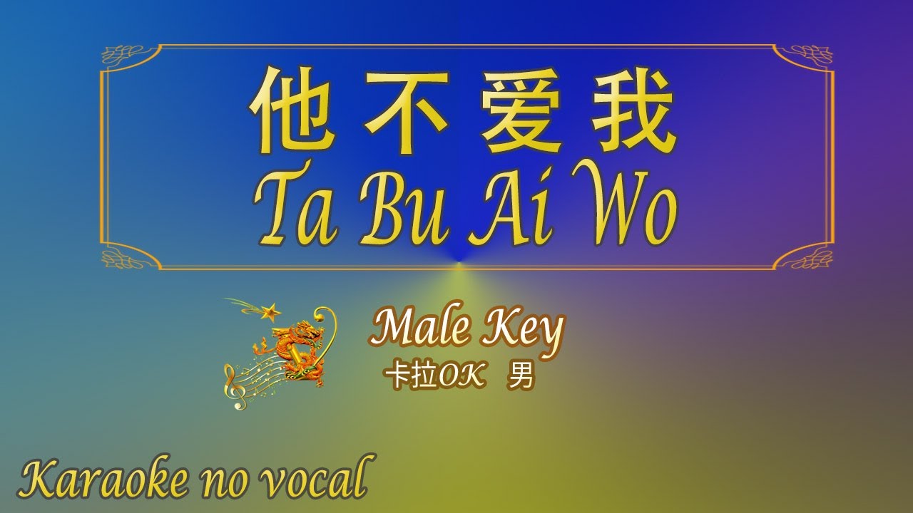 他不爱我 【卡拉OK (男)】《KTV KARAOKE》 - Ta Bu Ai Wo (Male)