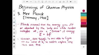 Particle Model of Light - Early Quantum Theory, Planck-Einstein Relation