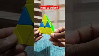 How to solve last three edges of Pyraminx cube. #shortsvideo #viraltrending1