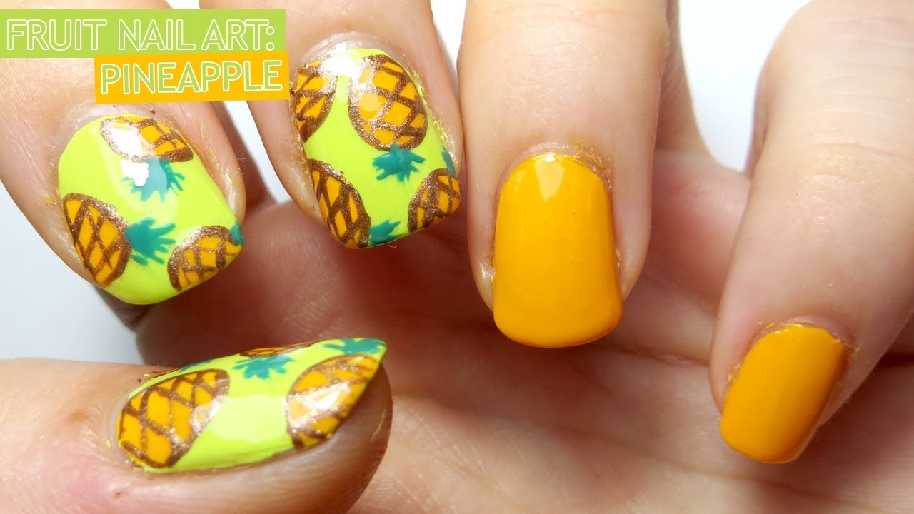 3. Pineapple Nail Art Tutorial - wide 7