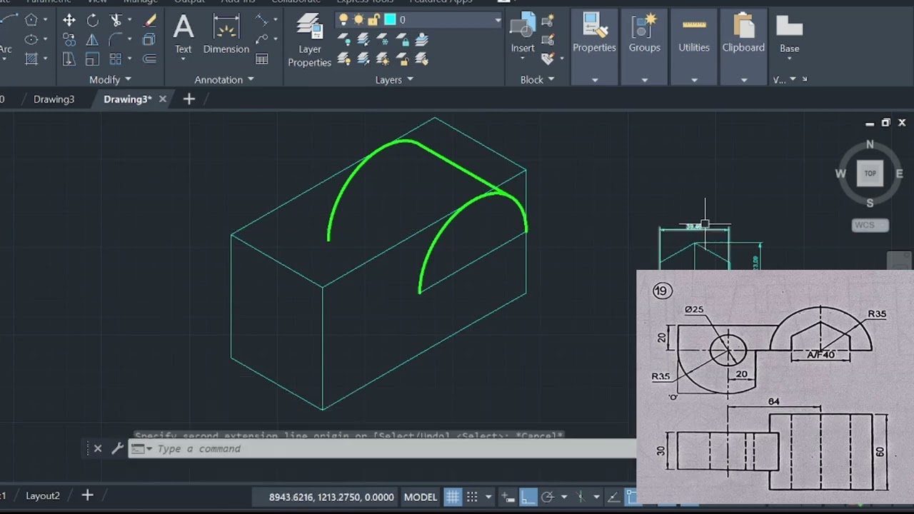 Engineering Drawing Engineering Graphics Isometric view Answers Q19 Isometric view Engineering Sem 2