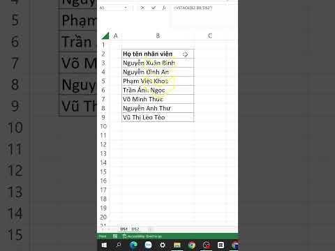 [Thủ thuật Excel] Gộp danh sách cực nhanh bằng hàm VSTACK! #Shorts mới 2023