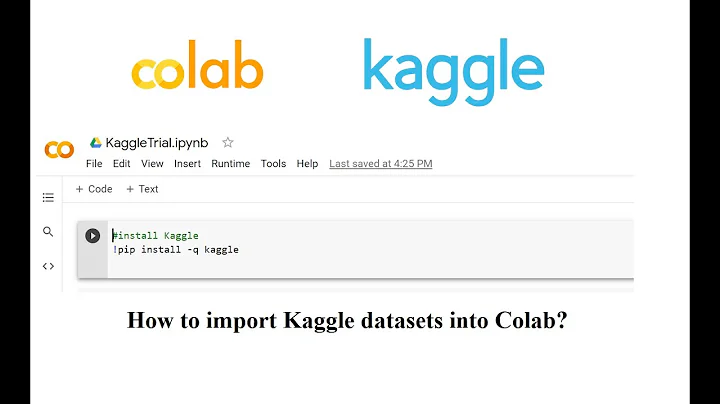 How to Import (use) Kaggle datasets in Google Colab?