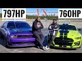 Will The 2020 GT500 DESTROY The 2019 Hellcat Redeye In A Drag Race? Ford VS Dodge