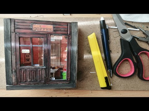 DIY MİNİATURE DOOR AND STORE / Dış cephe ve Kapı yapımı