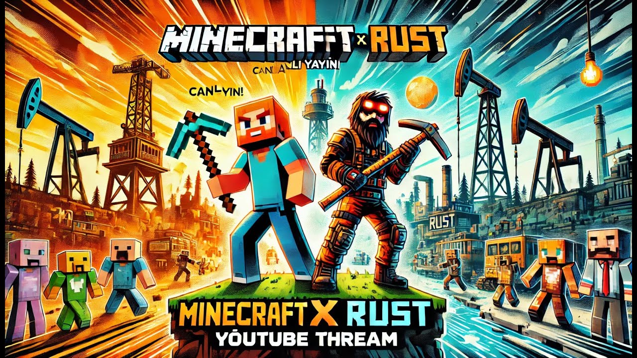 Minecraft ama Rust modu keee gün 2 !! - YouTube