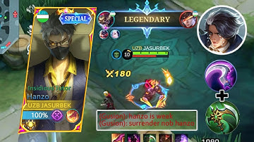 HOW TO COUNTER GUSION WITH HANZO? HANZO HIGHEST BRUTAL DAMAGE BUILD | KENZO MLBB