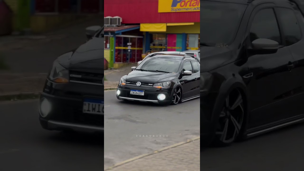 SAVEIRO CROSS G6 CABINE DUPLA REBAIXADA 🎬🖤🔥 