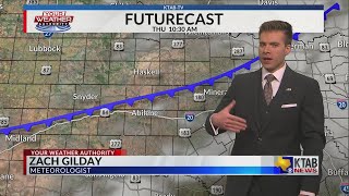 Thursday, February 4, 2021: An AM cold front will give us gusty winds and cooler temperatures