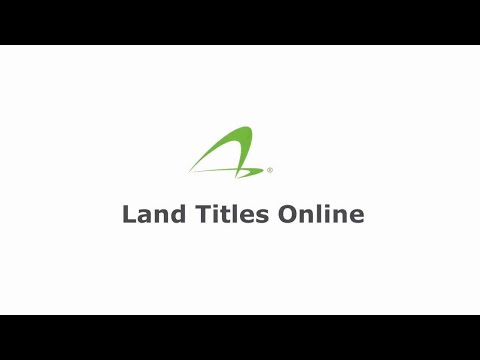 Welcome to Land Titles Online