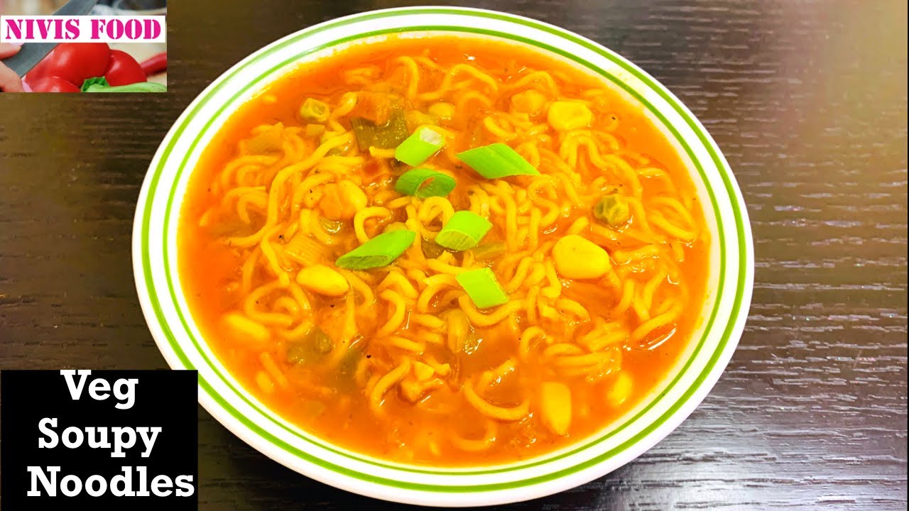 Maggi Soup Noodles Recipe Maggi vegetable Soup Maggi Noodles Soup
