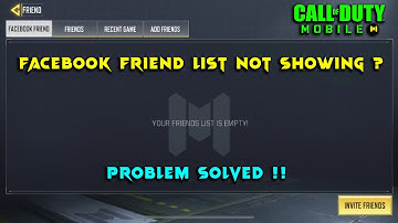 COD MOBILE FACEBOOK FRIEND LIST IS EMPTY ? | LETS FIX THIS ! | Call of Duty Mobile | Hogwarts Gaming