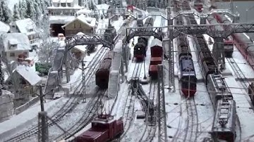 Eine bezaubernde Märklin Winter Modelleisenbahn Anlage (7): Märklin Winter Modeltrain layout