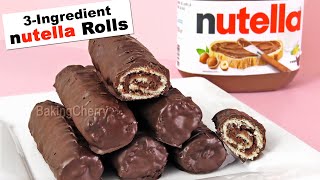 גלילי נוטלה (רק 3 מרכיבים)! אחד הקינוחים הכי קלים שהכנתי!