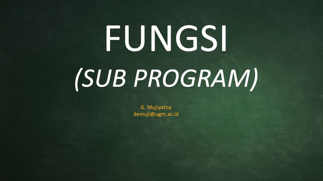 Pemrograman C++ - Sub Program Fungsi - YouTube