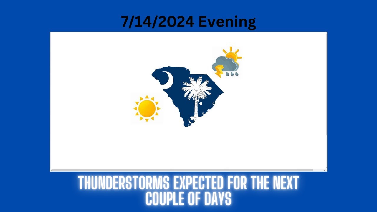 Thunderstorms Expected For The Next Couple Of Days In South Carolina ...