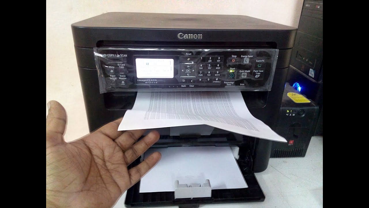 Canon Mf221d Testing Print Speed Duplex Printing Copying Youtube