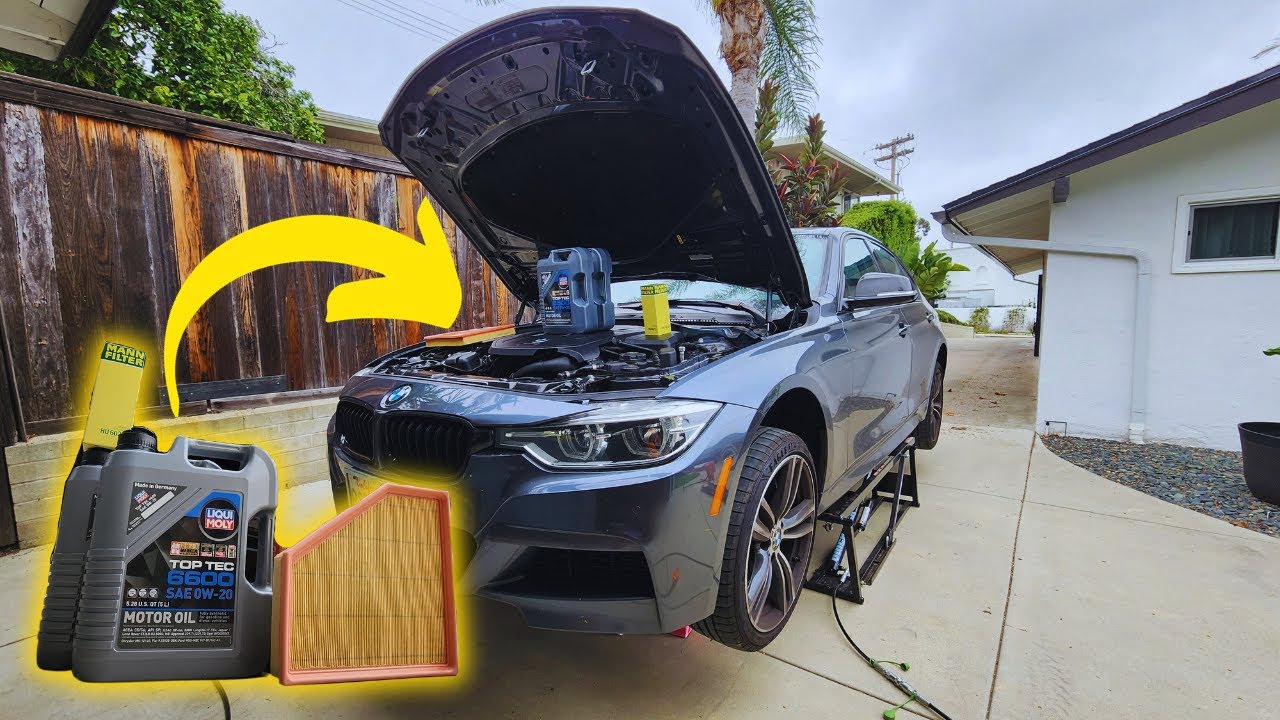 BMW F30 Basic Maintenance Oil and Air Filter Change YouTube