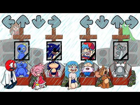 THE BEST DAMNTOONS SAD FNF STORIES😭| Sonic.exe, Boyfriend, Blue, Tom Dies | FNF animation