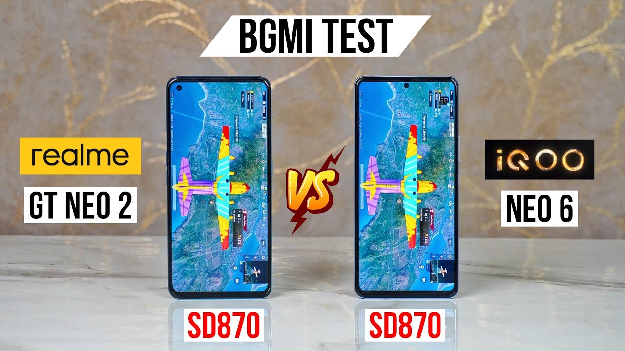 iQOO Neo 6 vs Realme GT Neo 2 Pubg Test, Heating and Battery Test | SD870 💪