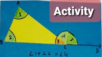Maths Lab Manual Activity : Exterior angles property of triangle - Class - 7