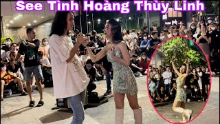 Cả phố náo động cứ ngỡ #HoàngThuỳLinh cùng Vũ Đoàn hát See Tình cùng 1000 khán giả ở Nguyễn Huệ