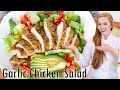 EASY Garlic Chicken Salad Recipe with Avocado, Corn & Peppers
