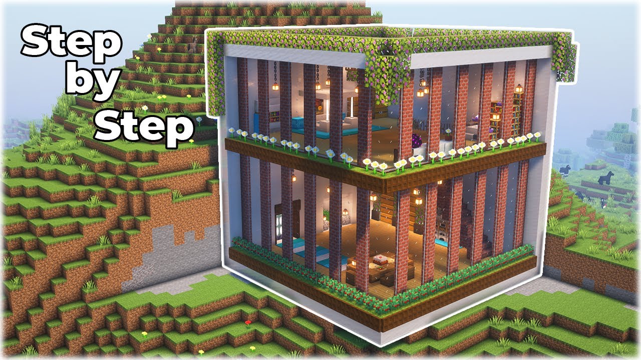 How to Build Best Mountain House in Minecraft Tutorial - YouTube