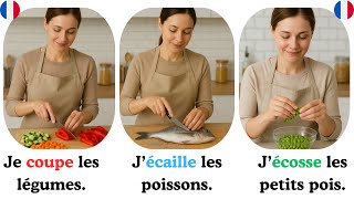 Découvre les verbes essentiels de la cuisine en Français 🇫🇷| Vocabulaire Français | Easy French 📚
