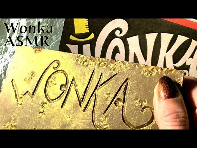 ASMR 🌙 Crinkly Wonka Chocolate Bar - Taps and crinkles (no talking)