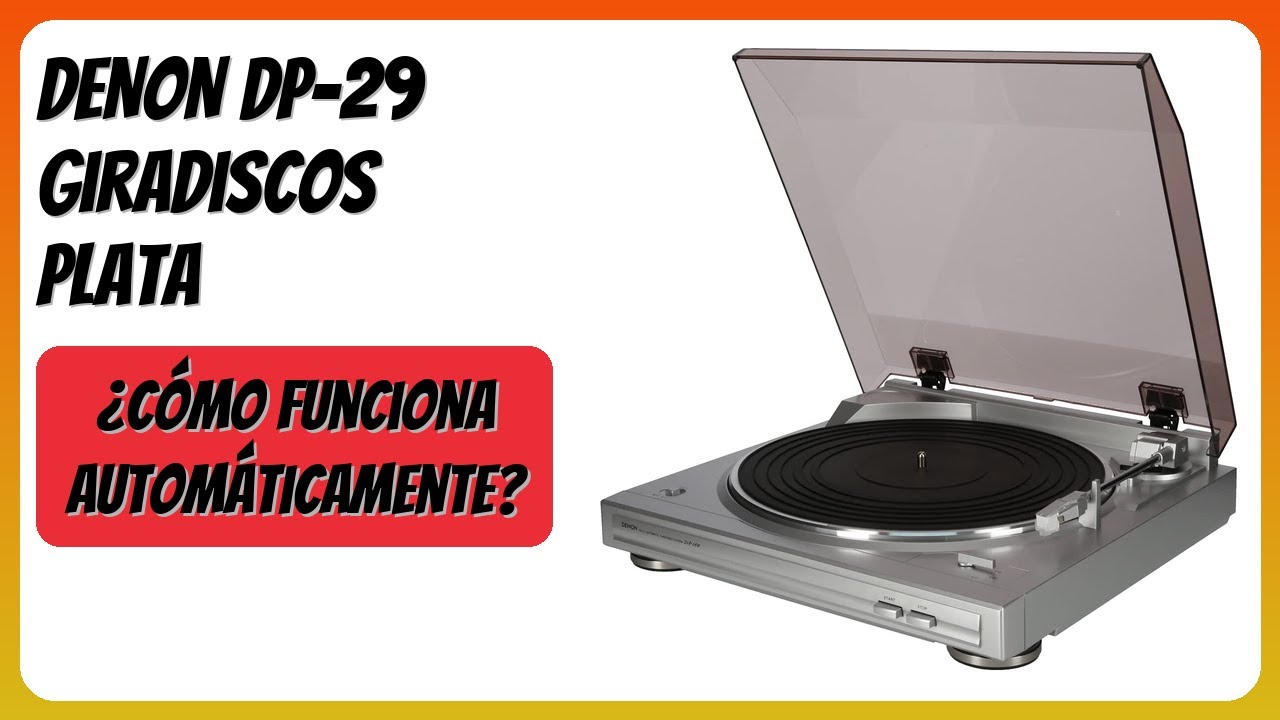 Tocadiscos Automático DENON DP-29F – Plato De Aluminio, Transmisión Por Correa, Ecualizador Phono Y Cartucho MM (Plata)