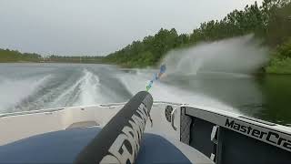 Slalom waterskiing, March 2024 - MMW, 32mph, 32’ off