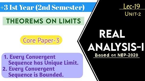 Reële analyse-1 | Les 19 | Stellingen over limieten | +3 1e jaar (2e semester) | Kernopdracht-3