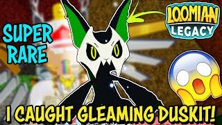 I Caught A Gleaming Duskit - Loomian Legacy Roblox - Moves, Stats, Looks Live Reaction