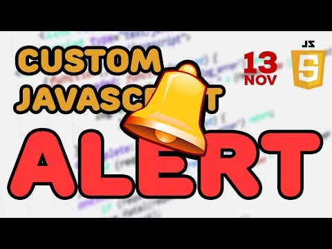 Creating Custom JavaScript Alert