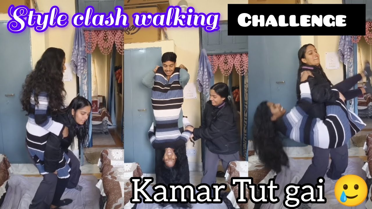 styles clash walking Challenge with sister😱