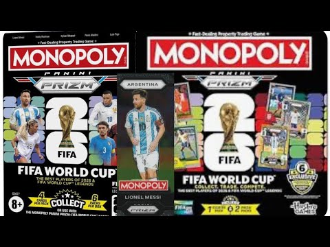 Monopoly Panini Prizm: FIFA World Cup 2026 Cards are 🔥 @monopolygameofficial