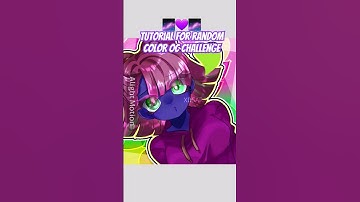 💜Tutorial for random color oc challenge! 🌌 #randomcolor #shorts #art