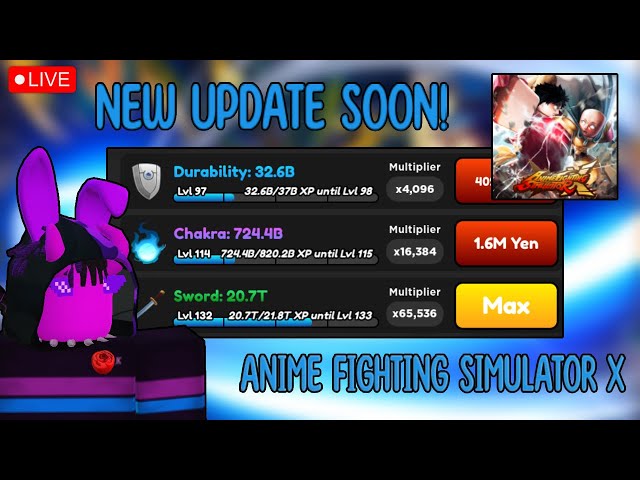 Anime Fighting Simulator X Update 4 Log & Patch Notes - MrGuider
